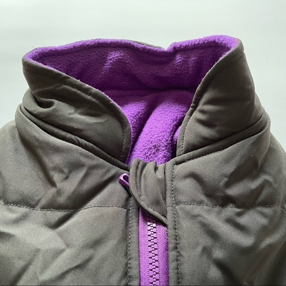 Fleece Lined Dog Jacket Black/Purple Size XXL - Picture 3 of 11